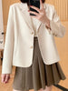 Solid Color Blazer Women 2023 Casual Coat Business Long Sleeve Jacket Outwear Temperament Office Jacket 2023