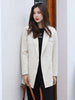 Solid Color Blazer Women 2023 Spring Autumn Temperament Office Lady Double Breasted Long Sleeve White Tops Clothing