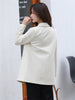 Solid Color Blazer Women 2023 Spring Autumn Temperament Office Lady Double Breasted Long Sleeve White Tops Clothing