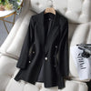 Solid Color Suit Jacket 2023 Spring And Autumn Split Double Breasted Women's Casual Temperament Slim Suit JacketLady