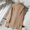 Solid Color Suit Jacket 2023 Spring And Autumn Split Double Breasted Women's Casual Temperament Slim Suit JacketLady