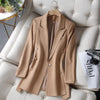 Solid Color Suit Jacket 2023 Spring And Autumn Split Double Breasted Women's Casual Temperament Slim Suit JacketLady
