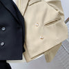 Solid Color Suit Retro Style Autumn Women's Two Buttons Short Design Casual Blazer