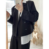 Solid Color Suit Retro Style Autumn Women's Two Buttons Short Design Casual Blazer