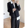 Solid Color Suit Retro Style Autumn Women's Two Buttons Short Design Casual Blazer