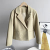Solid Color Suit Retro Style Autumn Women's Two Buttons Short Design Casual Blazer
