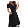 Solid Color Women Dresses Elegant Party V-neck Short Sleeve Lace Slim Summer Dresses For Wedding Guest Women Formal vestidos