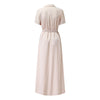 Solid Color Women Dresses Elegant Party V-neck Short Sleeve Lace Slim Summer Dresses For Wedding Guest Women Formal vestidos