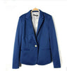 Solid Color Women Office Blazer Suit Casual Long Sleeve Cardigan Coat Jacket Tops S-XL
