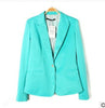 Solid Color Women Office Blazer Suit Casual Long Sleeve Cardigan Coat Jacket Tops S-XL