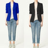 Solid Color Women Office Blazer Suit Casual Long Sleeve Cardigan Coat Jacket Tops S-XL
