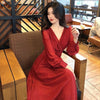Solid Elegant Dress Women Autumn Sequin Party Midi Dress Female Casual Chiffon Slim Korean Dress 2023 Autumn Women's Clothing