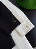 Solid Flap Detailed Button Up Oversized Blazer White / Black Spring Women Tweed Coat