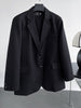 Solid Flap Detailed Button Up Oversized Blazer White / Black Spring Women Tweed Coat