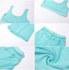 Solid Sexy Mesh Striped Skinny Fitness Tracksuit 2 Piece Set Women See Through Sleeveless Tank Top+Biker Shorts Matching Outfits