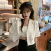 Solid Short Blazer Short Sleeve Jackets for Women Korean Harajuku Casual Korean Style Jackets Gothic Y2k High Street Summer Coat