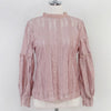 Solid Stand Women Tops Pink Clothes Blusas Mujer De Moda 2023 Vintage Ladies Tops Long Sleeve Lace Blouse Shirts 6899 50