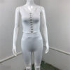 Solid Two Piece Set Hook Button Tank Top Biker Shorts Tracksuit Loungewear Women Summer Outfits Workout Matching Sets