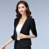 Women's Jacket High Quality Fashion Black White Cropped Casual Blazer Mujer Feminine Clothes Ladies Vogue Top #A982