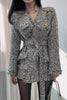 South Tweed Long Sleeve Coat Korea Spring Fringe V-neck Cardigan, Bandage, Waist Closingshesam-B Nuyoah