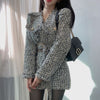 South Tweed Long Sleeve Coat Korea Spring Fringe V-neck Cardigan, Bandage, Waist Closingshesam-B Nuyoah