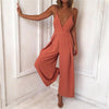 Spaghetti Strap Sexy V Neck Backless Jumpsuit Summer 2022 Women Sleeveless Loose Long Jumpsuit for Women