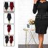 Split Female Women Long Sleeve Tops Skinny Skirt Office Suit for Office