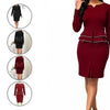 Split Temperament Women Zipper Closure Slim Professional Suit for Business