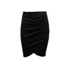 Split Vintage Mini Bodycon Skirt High Waist Women Pencil Skirt Solid  Elegant Lady Ol Office Skirts For Female 2022