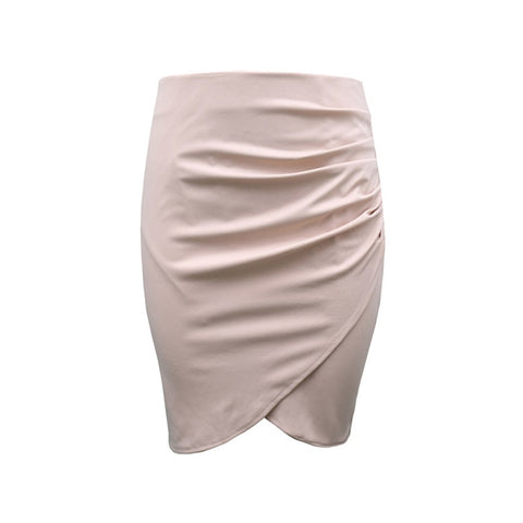 Split Vintage Mini Bodycon Skirt High Waist Women Pencil Skirt Solid  Elegant Lady Ol Office Skirts For Female 2022