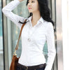 Spring 2022 Femininas Casual Blouses Career White Shirt Female Long-sleeved Slim Shirt Formal Blouse Overalls Office Blouse