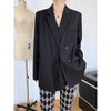 Spring 2022 Elegant Women Blazer Double Placket Design Sense Suit Jacket Female Korean Black Khaki Loose Casual Suit Coat