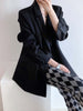 Spring 2022 Elegant Women Blazer Double Placket Design Sense Suit Jacket Female Korean Black Khaki Loose Casual Suit Coat
