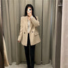Spring 2022 Za Women Blazer Double Breasted Jacket Female Oversize Long Sleeve Black Blazer Woman Casual Loose Office Beige Coat