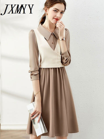 Spring And Autumn Elegant Temperament All-Match Lapel Shirt Skirt Short Casual Vest Two-Piece Suit Women's Clothing