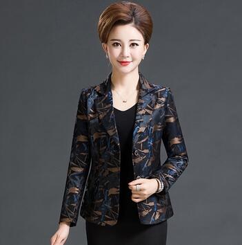 Spring And Autumn Jacket Women Blazer 2022 New Slim Fashion Single-breasted Blazer Women Printed Large size L-4XL Blazer X630