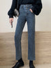 Spring And Autumn Jeans Women's Small Pipe Pants 2022 High Waist Slim And Versatile Straight Pants Fashion
