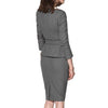 Spring And Summer Office Ladies Work Suit Jacket Skirt Suit  Lapel  Long-Sleeved Slim Jacket Bag Hip Skirt Two-Piece Set
