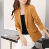 Spring Autumn 2022 New Solid Handsome Short Casual Small Suit Women Jacket Long-sleeved Temperament Slim Suit Coat S-4XL WYT639