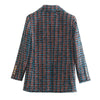 Spring Autumn 2023 Women's Jacket French Long Sleeve Pocket Small Fragrance Single Breasted Textured Slim Fit Blazer