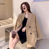 Spring Autumn Blazer Women Korean Version British Chic Streetwear Office Ladies Elegant Casual Loose Long Sleeve Jacket