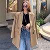 Spring Autumn Blazer Women Korean Version British Chic Streetwear Office Ladies Elegant Casual Loose Long Sleeve Jacket