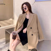 Spring Autumn Blazer Women Korean Version British Chic Streetwear Office Ladies Elegant Casual Loose Long Sleeve Jacket