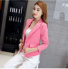Spring Autumn Blazer suit women Korean slim fashion long sleeve suit blazer work Suit jacket solid pink/blue/wine red small suit
