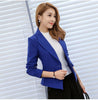 Spring Autumn Blazer suit women Korean slim fashion long sleeve suit blazer work Suit jacket solid pink/blue/wine red small suit