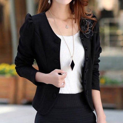 Spring Autumn Candy Color Blazer Long Sleeve Slim Suit Bleiser Mujer Women Jacket Suit Plus Size M-3XL