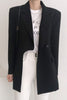 Spring Autumn Elegant Single Button Irregular Blazer Jacket For Women High Street Chic Korean Style Lady Long Sleeve Suit Jacket