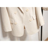 Spring Autumn Korean Style Loose Blazer Women Clothing Casual Double Breasted Office S-XL Black Beige Woman Jacket