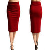 Spring&Autumn Formal Office Ladies OL Pencil Slim High Waist Skirts Female Elegant Solid Knee-length Skirts 5 Color