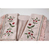 Spring Autumn Retro Short Pink Blazer Coat Female French Embroidery Flower Navy Collar Tassel Woven Long-sleeve Jacket Women